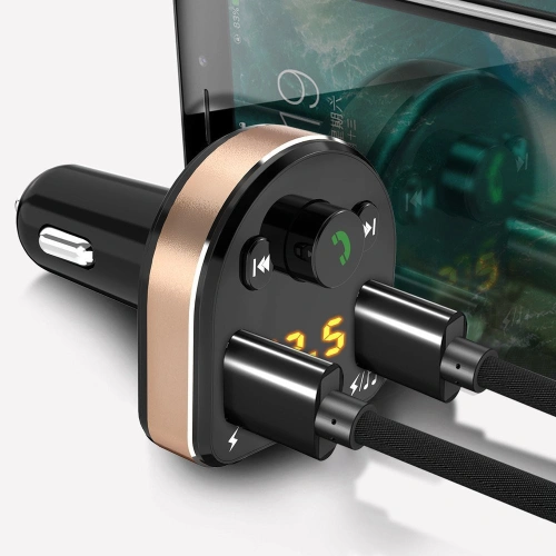 Transmiter FM Dudao Bluetooth MP3 3.1A 2xUSB czarny (R2Pro)