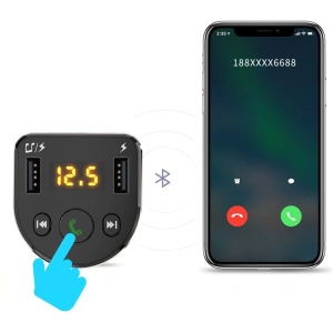 Hurtownia GSM - Transmiter FM Dudao Bluetooth MP3 3.1A 2xUSB černý (R2Pro) - DDA22 - {ean13} - Hurt