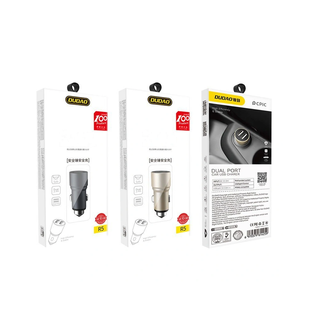 Hurtownia GSM - Auto nabíječka Dudao 2xUSB 3.1A šedá (R5) - DDA23 - {ean13} - Hurt