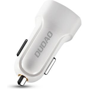 Hurtownia GSM - Auto nabíječka Dudao 2x USB 2.4A + USB kabel 3w1 Lightning/USB-C/microUSB bílá (R7) - DDA24 - {ean13} - Hurt