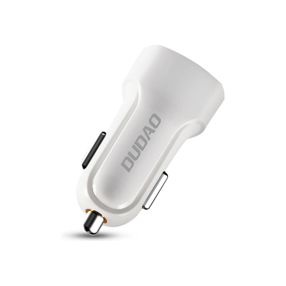 Hurtownia GSM - Auto nabíječka Dudao 2x USB 2.4A + USB kabel 3w1 Lightning/USB-C/microUSB bílá (R7) - DDA24 - {ean13} - Hurt