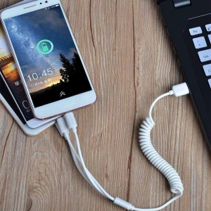 Hurtownia GSM - Auto nabíječka Dudao 2x USB 2.4A + USB kabel 3w1 Lightning/USB-C/microUSB bílá (R7) - DDA24 - {ean13} - Hurt