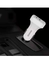 Hurtownia GSM - Auto nabíječka Dudao 2x USB 2.4A + USB kabel 3w1 Lightning/USB-C/microUSB bílá (R7) - DDA24 - {ean13} - Hurt