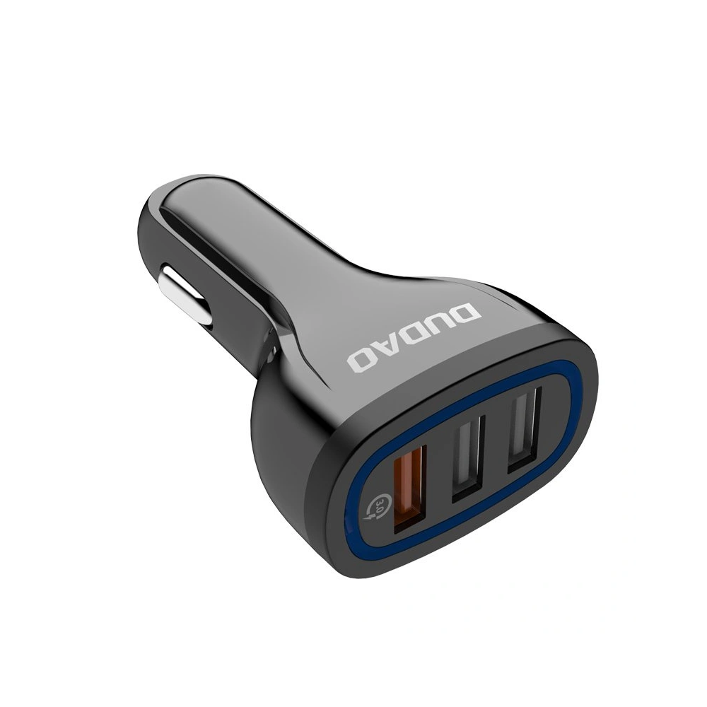 Wholesale Dudao Car Charger Quick Charge Quick Charge 3.0 QC3.0 2.4A 18W 3x USB Black (R7S black) - DDA25 - {ean13} - Hurt