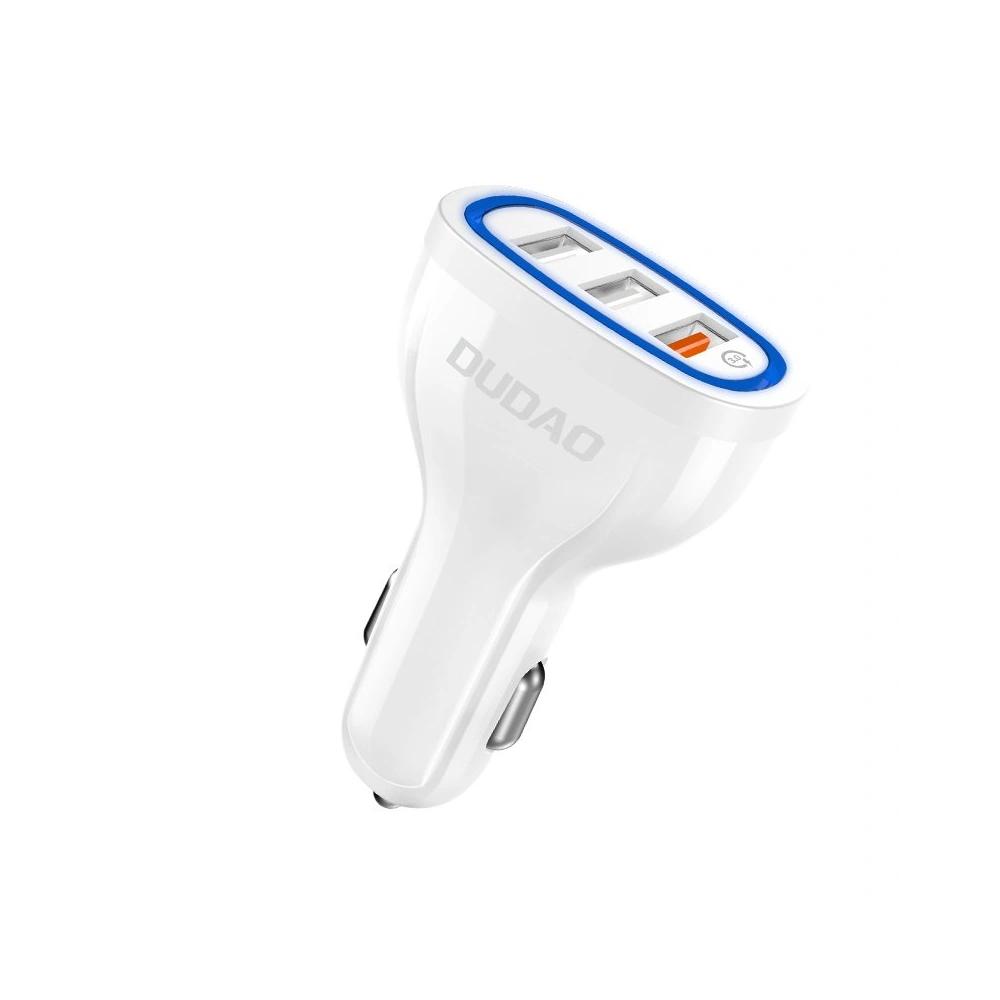 Hurtownia GSM - Autonabíječka Dudao Quick Charge 3.0 2.4A 18W 3xUSB bílá (R7S) - DDA26 - {ean13} - Hurt
