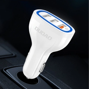 Hurtownia GSM - Autonabíječka Dudao Quick Charge 3.0 2.4A 18W 3xUSB bílá (R7S) - DDA26 - {ean13} - Hurt