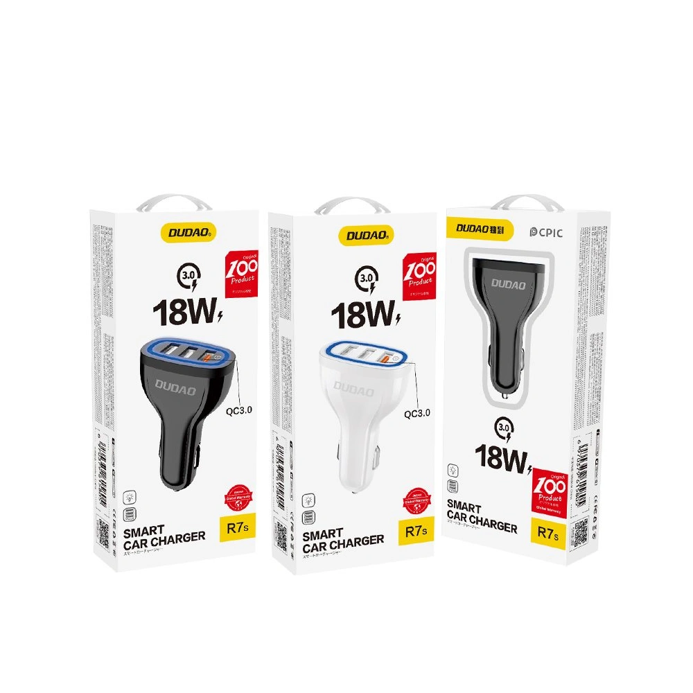 Hurtownia GSM - Auto-Ladegerät Dudao Quick Charge 3.0 2.4A 18W 3xUSB weiß (R7S) - DDA26 - {ean13} - Hurt