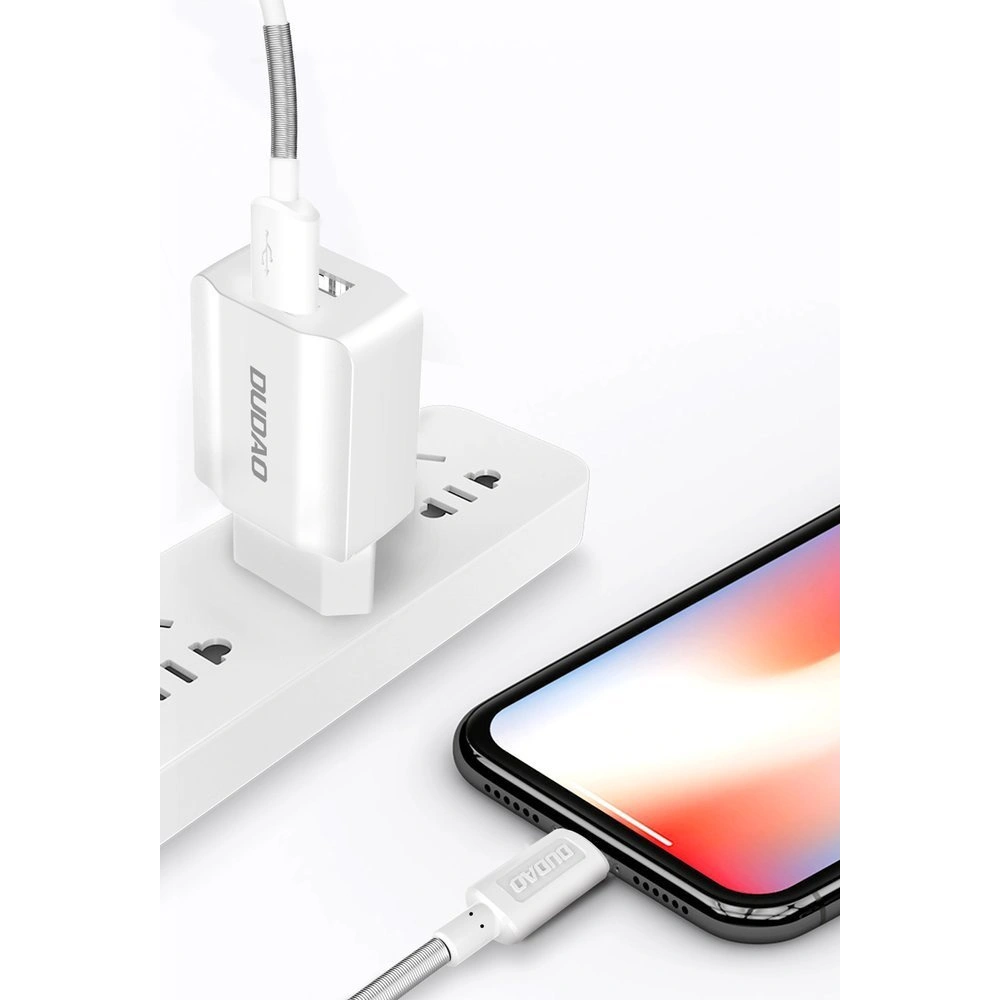 Hurtownia GSM - Hálózati töltő Dudao 2x USB 5V/2.4A fehér (A2EU white) - DDA27 - {ean13} - Hurt