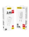 Hurtownia GSM - Hálózati töltő Dudao 2x USB 5V/2.4A fehér (A2EU white) - DDA27 - {ean13} - Hurt