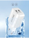Wholesale Dudao EU wall charger 2x USB 5V / 2.4A + micro USB cable white (A2EU + Micro white) - DDA30 - {ean13} - Hurt