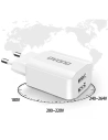 Wholesale Dudao EU wall charger 2x USB 5V / 2.4A + micro USB cable white (A2EU + Micro white) - DDA30 - {ean13} - Hurt