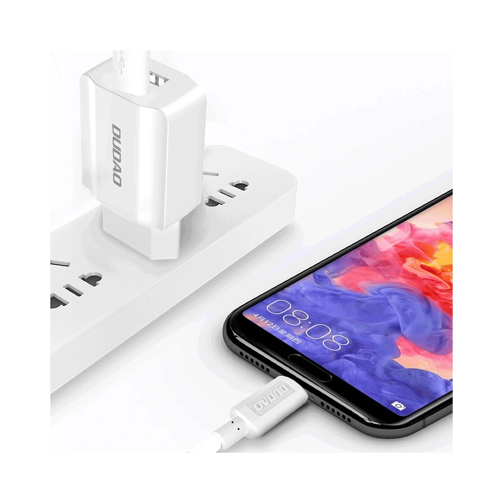 Hurtownia GSM - Nabíječka Dudao 2x USB 5V/2.4A + bílý microUSB kabel (A2EU) - DDA30 - {ean13} - Hurt