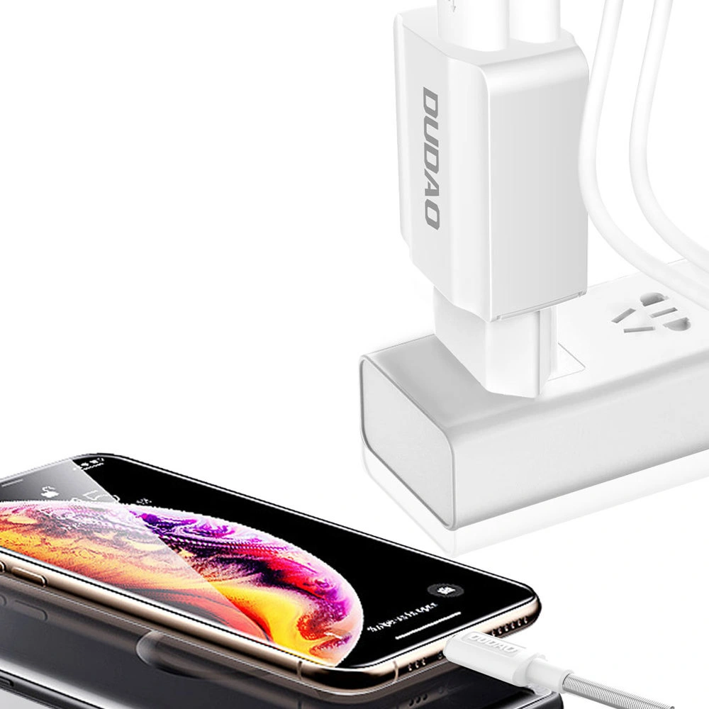 Hurtownia GSM - Nabíječka Dudao 2x USB 5V/2.4A + bílý microUSB kabel (A2EU) - DDA30 - {ean13} - Hurt
