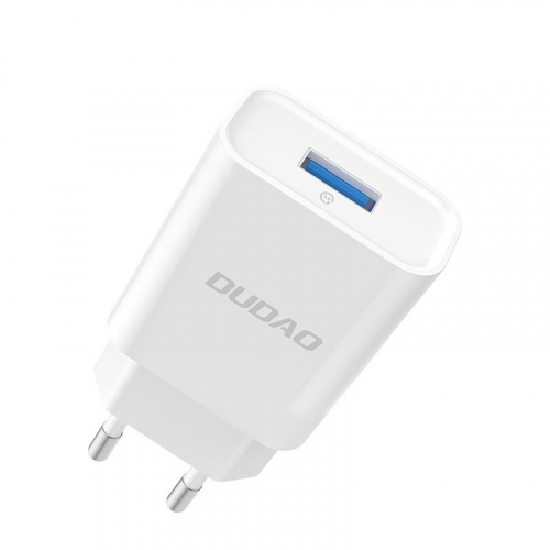 Dudao Distributor - 6970379615829 - DDA31 - Dudao charger EU USB 5V / 2.4A QC3.0 Quick Charge 3.0 white (A3EU white) - B2B homescreen