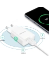 Wholesale Dudao charger EU USB 5V / 2.4A QC3.0 Quick Charge 3.0 + cable USB Type C white (A3EU + Type-c white) - DDA33 - {ean13} - Hurt