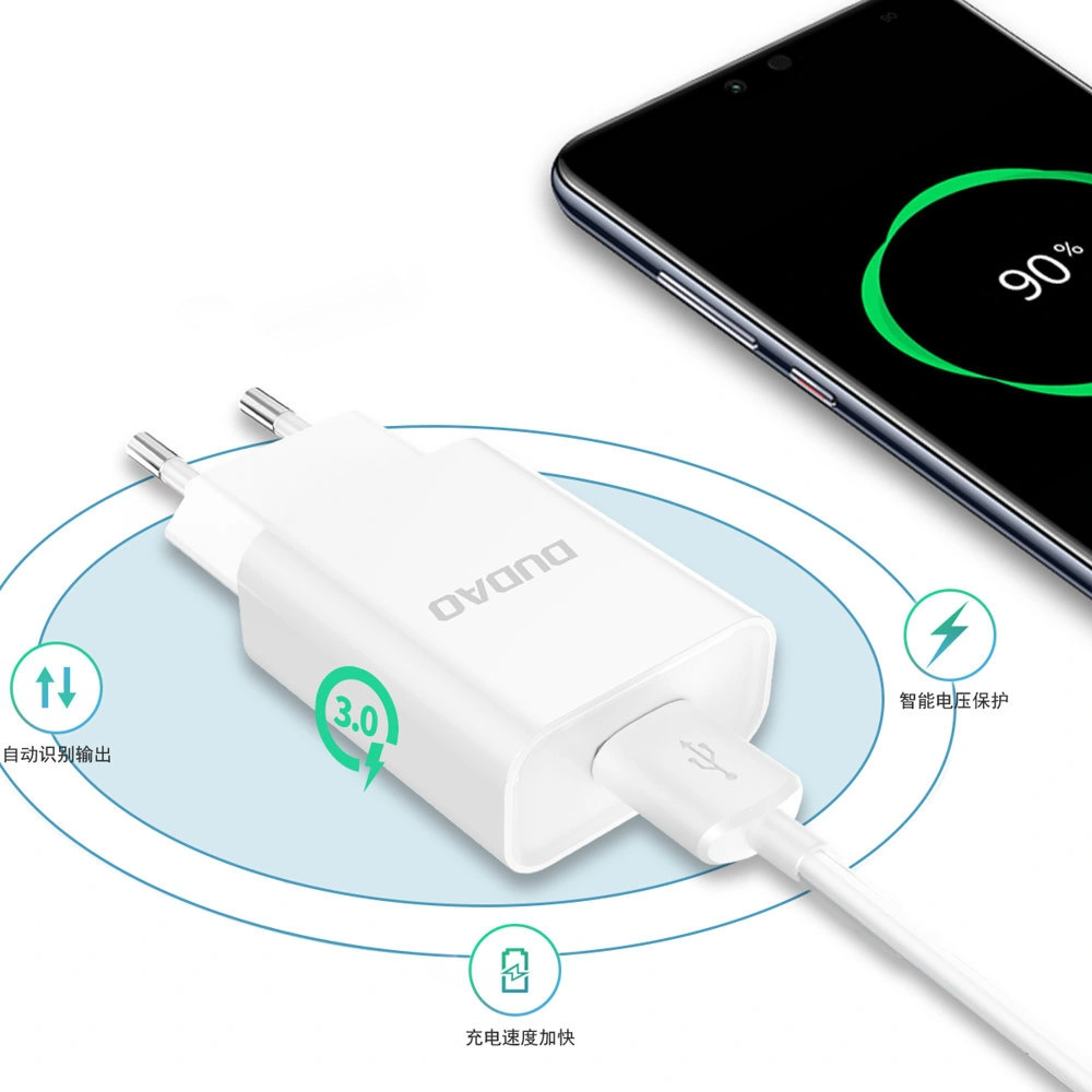 Hurtownia GSM - Netzteil Dudao USB 5V/2.4A QC3.0 Quick Charge 3.0 + weißes USB-C Kabel (A3EU + Type-c white) - DDA33 - {ean13} - Hurt