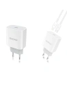 Wholesale Dudao fast EU USB Type C Power Delivery 18W charger + cable USB Type C / Lightning cable 1m white (A8EU + PD cable white) - DDA34 - {ean13} - Hurt