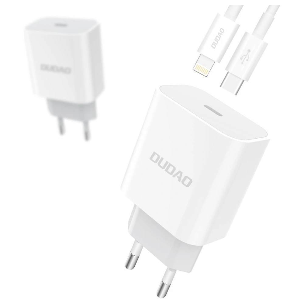 Hurtownia GSM - Nabíječka Dudao USB-C Power Delivery 18W + kabel USB-C/Lightning 1m bílá (A8EU) - DDA34 - {ean13} - Hurt