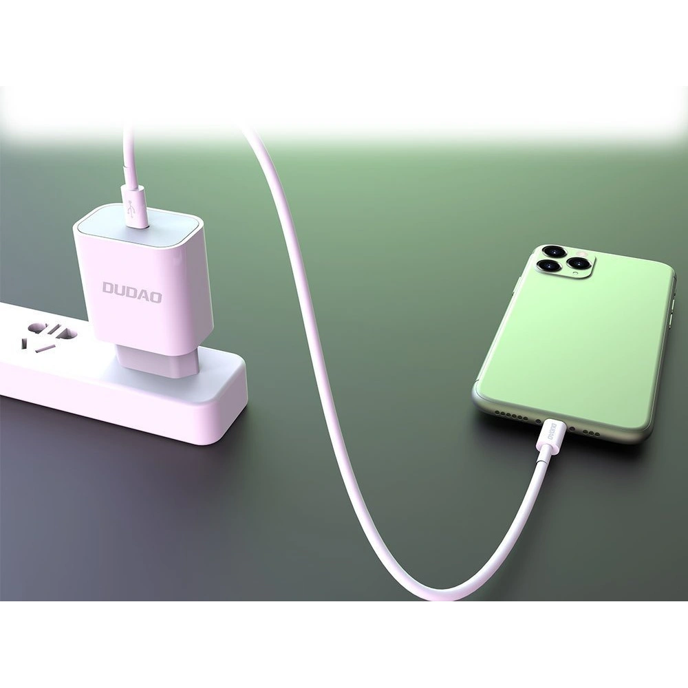 Hurtownia GSM - Încărcător de rețea Dudao USB-C Power Delivery 18W + cablu USB-C/Lightning 1m alb (A8EU) - DDA34 - {ean13} - Hurt