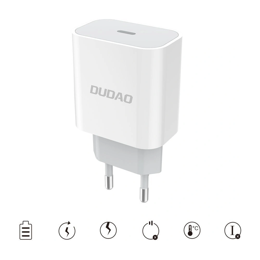 Hurtownia GSM - Încărcător de rețea Dudao USB-C Power Delivery 18W + cablu USB-C/Lightning 1m alb (A8EU) - DDA34 - {ean13} - Hurt