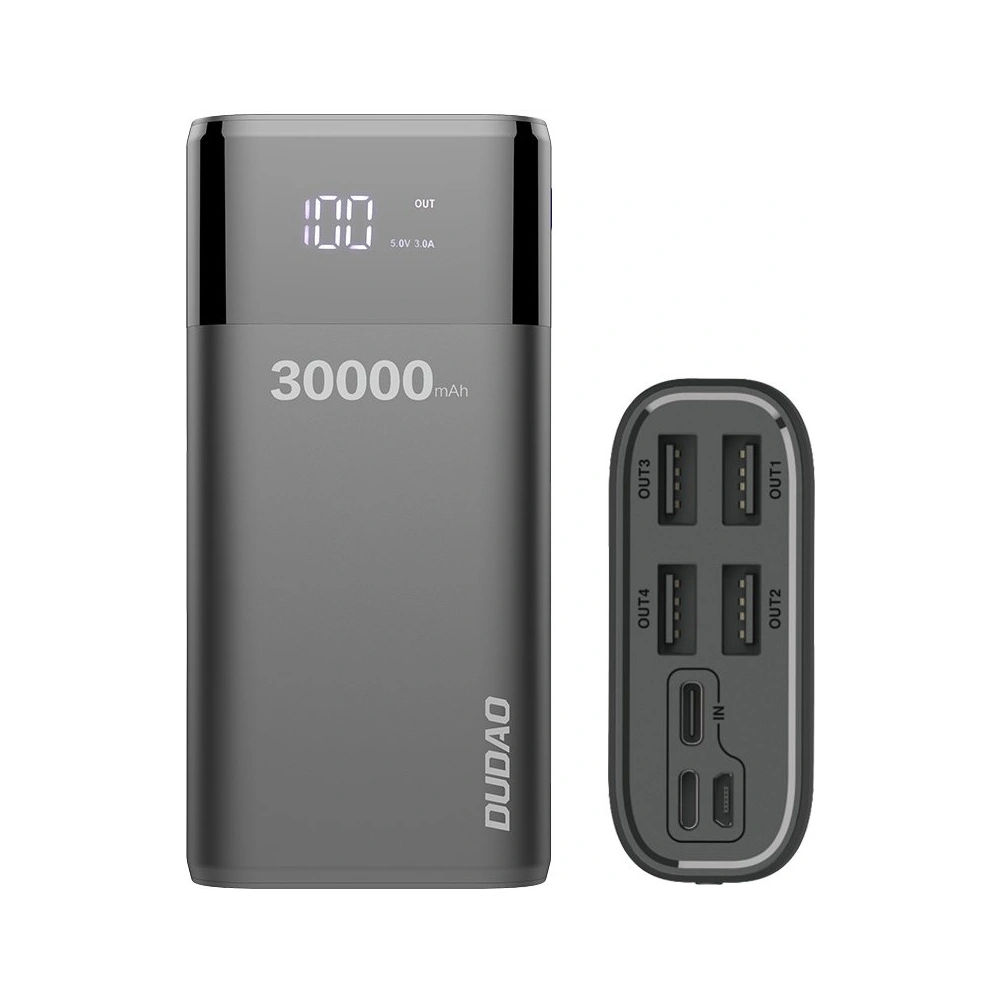 Wholesale Dudao powerbank 4x USB 30000mAh with LCD 3A display black (K8Max black) - DDA36 - {ean13} - Hurt