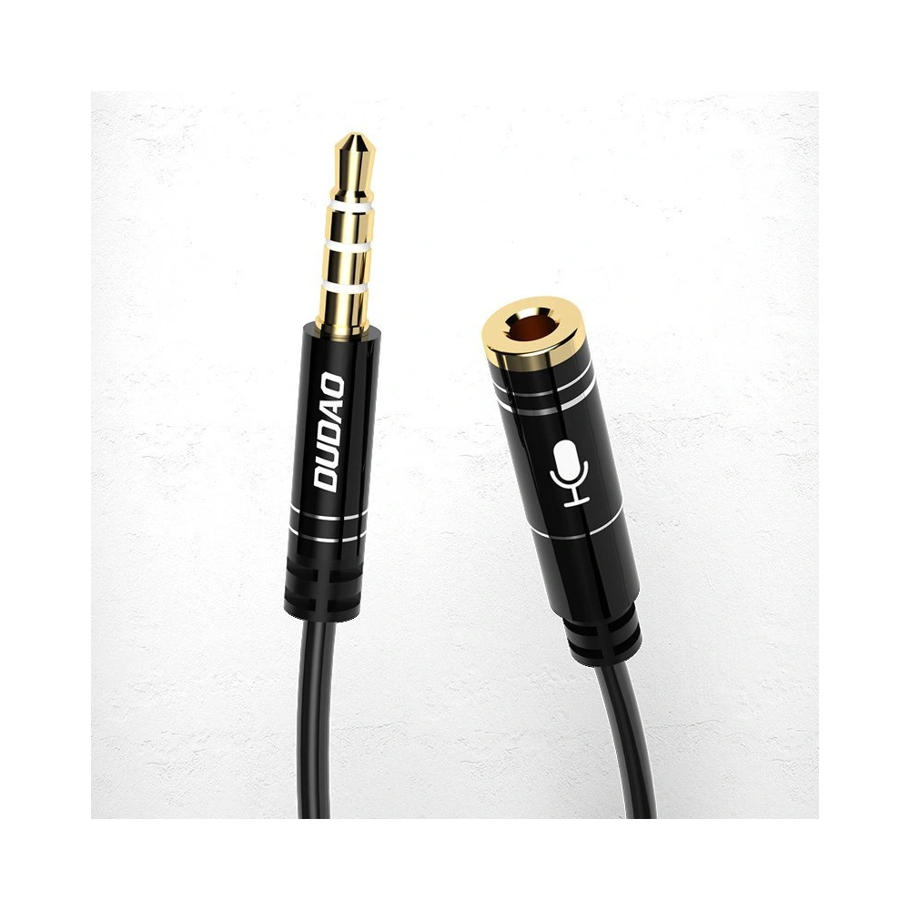 Hurtownia GSM - Kabel audio prodlužovač Dudao AUX pro sluchátka s mikrofonem 3,5 mm mini jack černý - DDA40 - {ean13} - Hurt