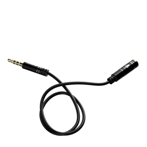 Kabel audio przedłużacz Dudao AUX do słuchawek z mikrofonem 3,5 mm mini jack black