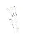 Kabel Dudao 3w1 USB - Lightning/USB-C/microUSB 1.2m 4A bílý (L8s)