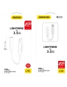 Hurtownia GSM - Adaptér audio Dudao Lightning/mini jack 3,5mm bílý (L16i) - DDA45 - {ean13} - Hurt