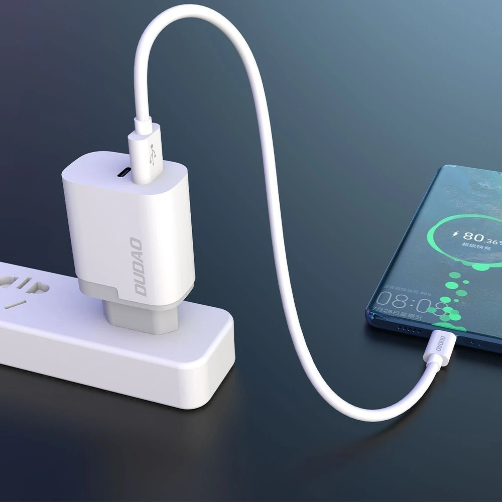 Hurtownia GSM - Încărcător de rețea Dudao USB/USB-C Power Delivery Quick Charge 3.0 3A 22,5W alb (A6xsEU white) - DDA46 - {ean13} - Hurt
