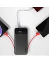 Wholesale Dudao 2x USB powerbank 10000mAh 2A built-in cable 3in1 Lightning / USB Type C / micro USB 3A black (K1A black) - DDA47 - {ean13} - Hurt