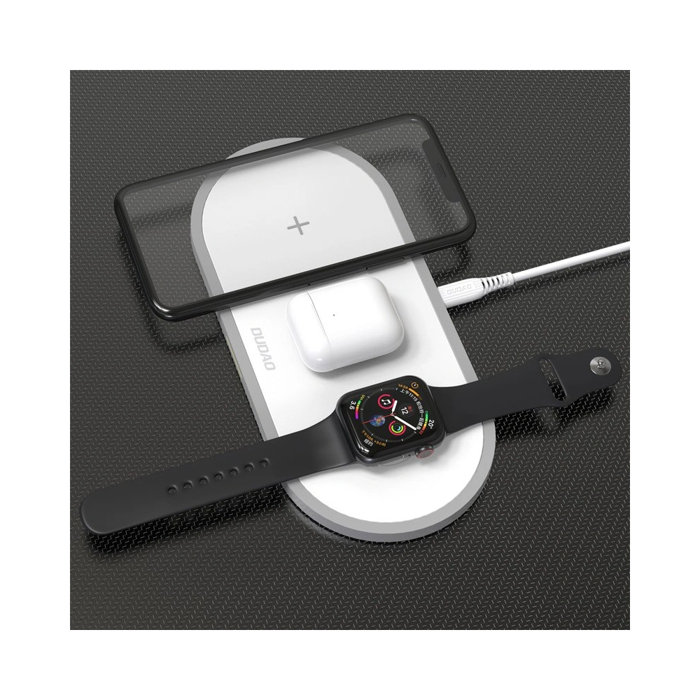 Hurtownia GSM - Încărcător wireless Dudao 3w1 Qi pentru telefon/căști AirPods/Apple Watch 38mm alb (A11) - DDA49 - {ean13} - Hurt