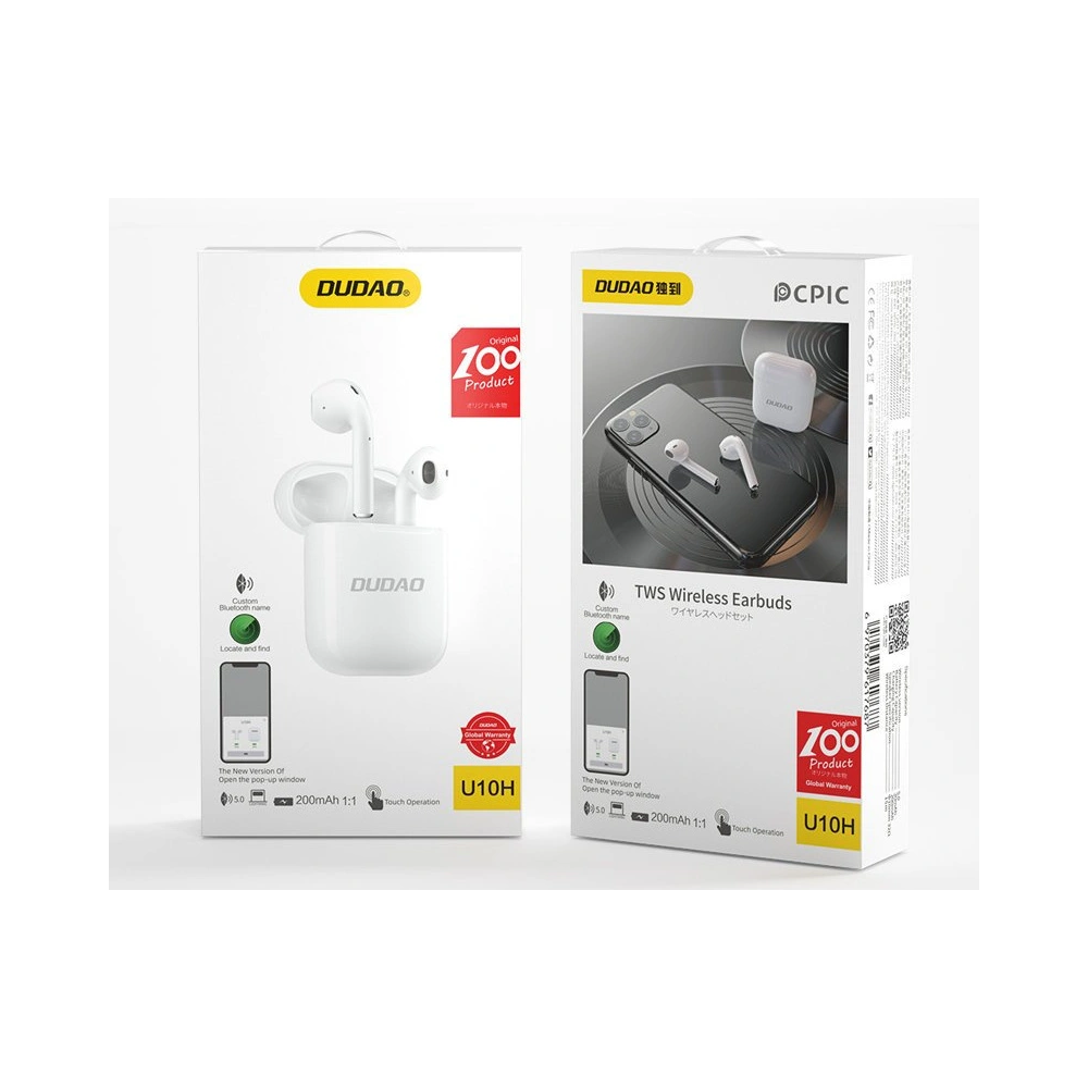 Hurtownia GSM - Căști wireless Dudao TWS Bluetooth 5.0 alb (U10H) - DDA50 - {ean13} - Hurt