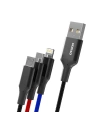 Hurtownia GSM - Kabel Dudao 3w1 USB - Lightning/USB-C/microUSB 5A 38cm černý (L10pro) - DDA52 - {ean13} - Hurt
