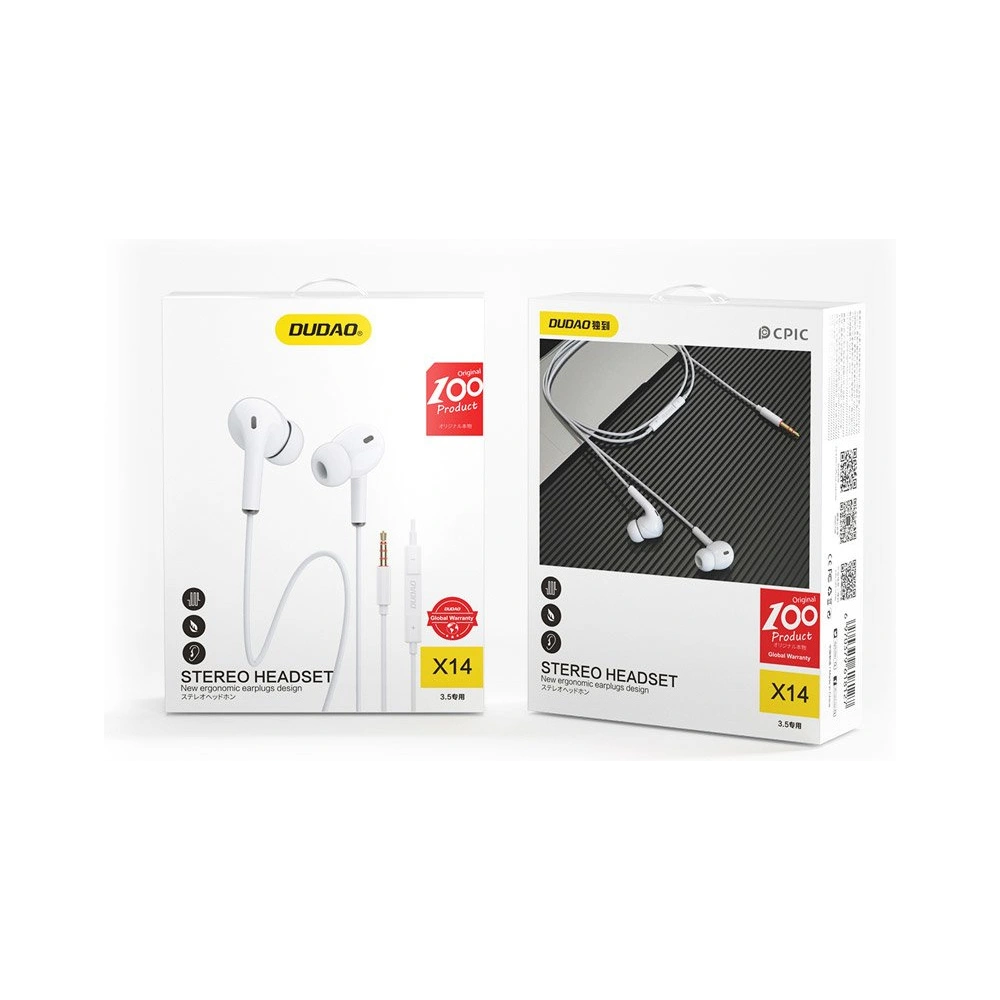 Hurtownia GSM - Słuchawki Dudao z pilotem i mikrofonem 3,5mm mini jack biały (X14 white) - DDA53 - {ean13} - Hurt