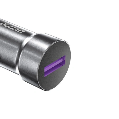 Ładowarka samochodowa Dudao 5A 22.5W Quick Charge 3.0 VOOC szary (R4Pro Upgrade)