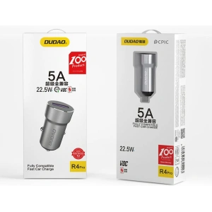 Hurtownia GSM - Autonabíječka Dudao 5A 22.5W Quick Charge 3.0 VOOC šedá (R4Pro Upgrade) - DDA55 - {ean13} - Hurt