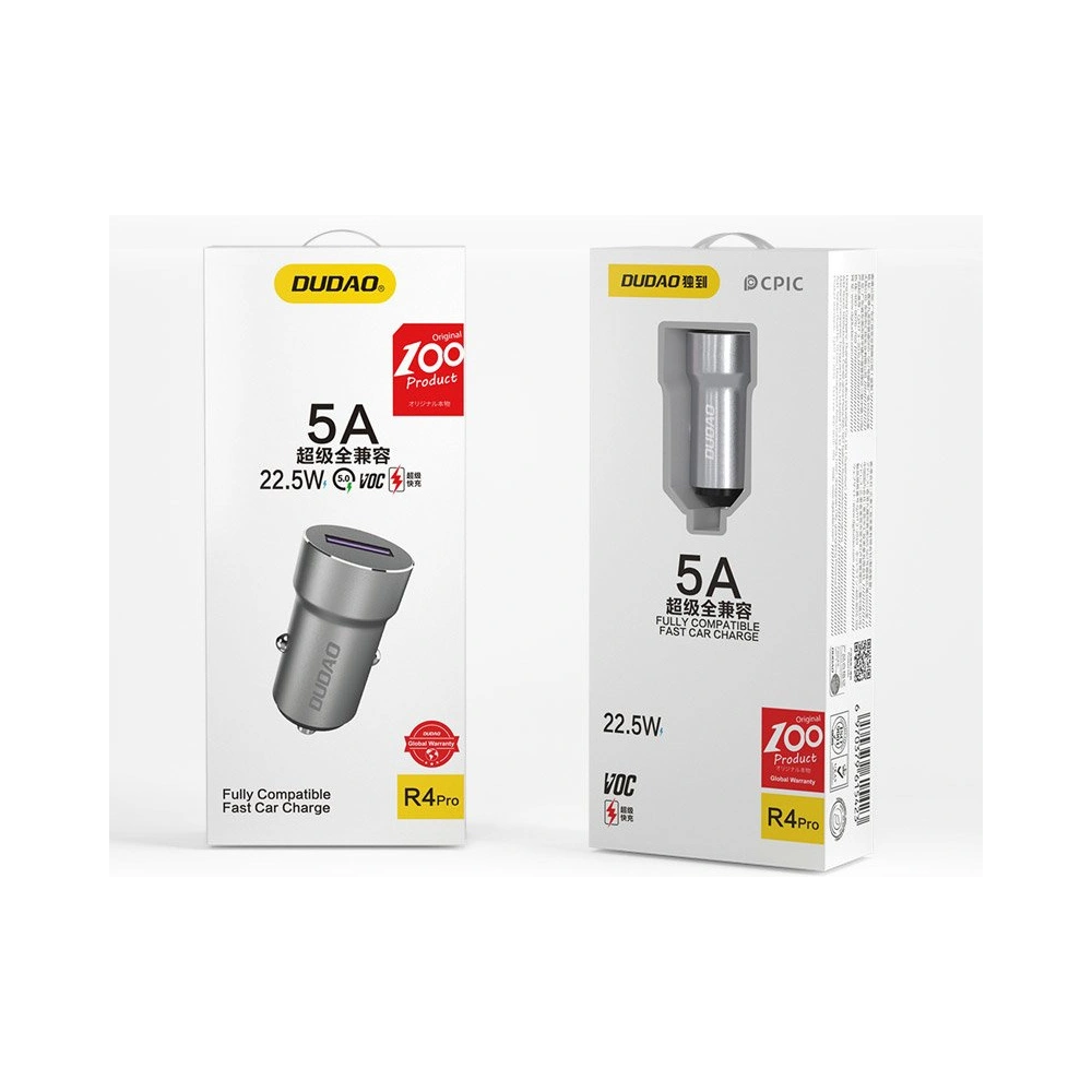 Hurtownia GSM - Autonabíječka Dudao 5A 22.5W Quick Charge 3.0 VOOC šedá (R4Pro Upgrade) - DDA55 - {ean13} - Hurt