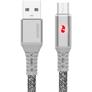 Kabel Dudao USB/microUSB 1m 3A LED szary (L7xM)