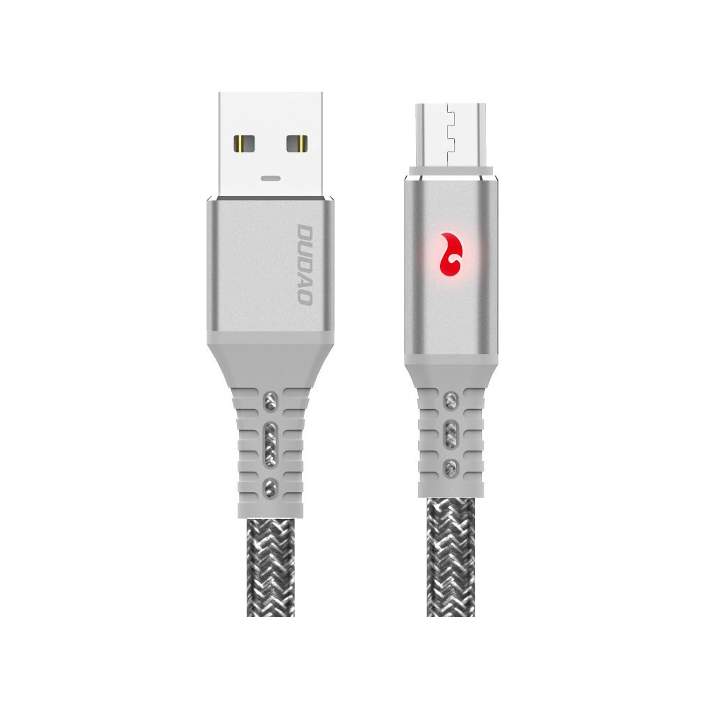 Hurtownia GSM - Cablul Dudao USB/microUSB 1m 3A LED gri (L7xM) - DDA59 - {ean13} - Hurt