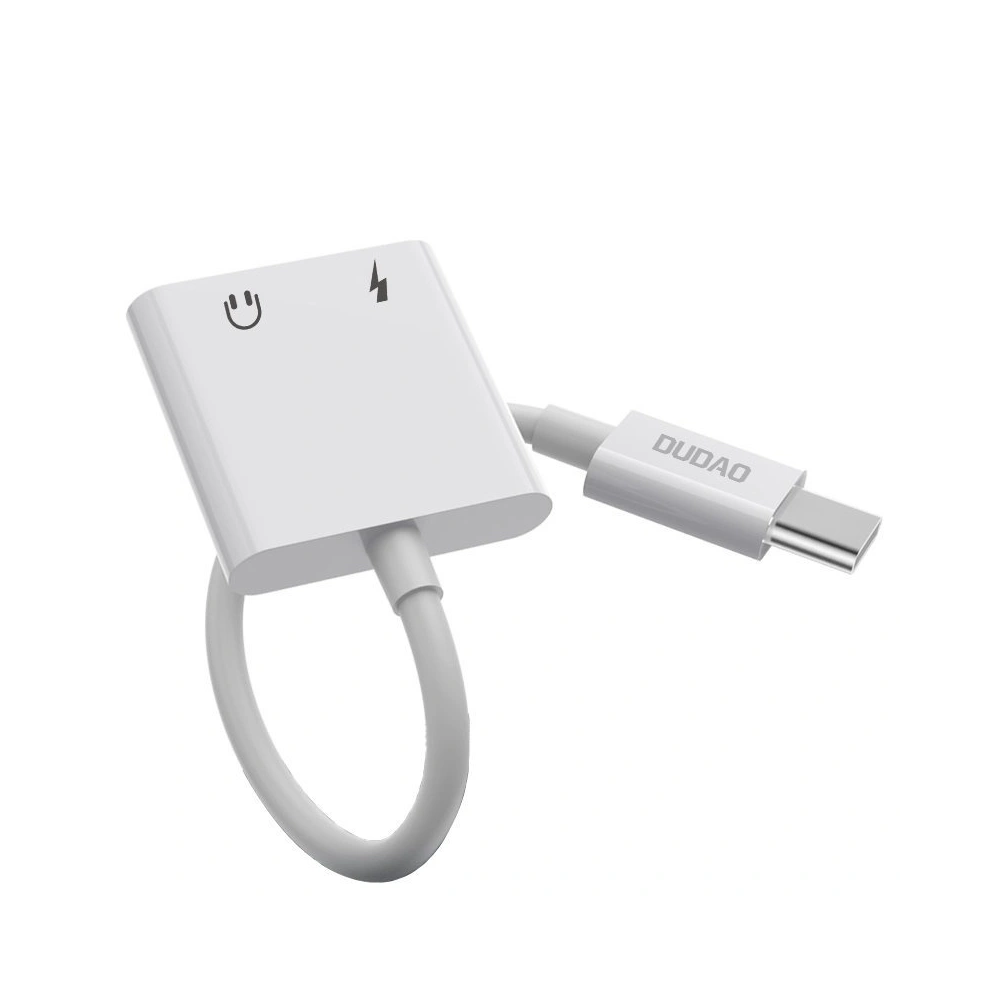 Hurtownia GSM - Adaptér audio Dudao USB-C - USB-C/3,5mm mini jack bílý (L13T) - DDA61 - {ean13} - Hurt