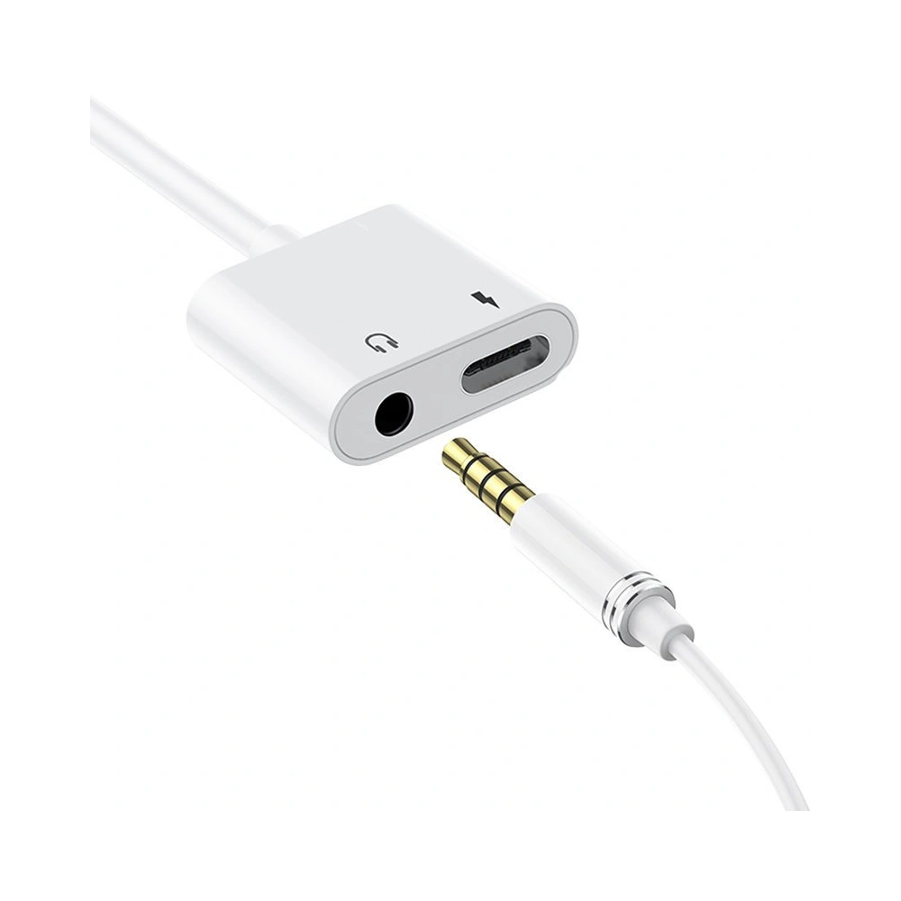 Hurtownia GSM - Adaptér audio Dudao USB-C - USB-C/3,5mm mini jack bílý (L13T) - DDA61 - {ean13} - Hurt