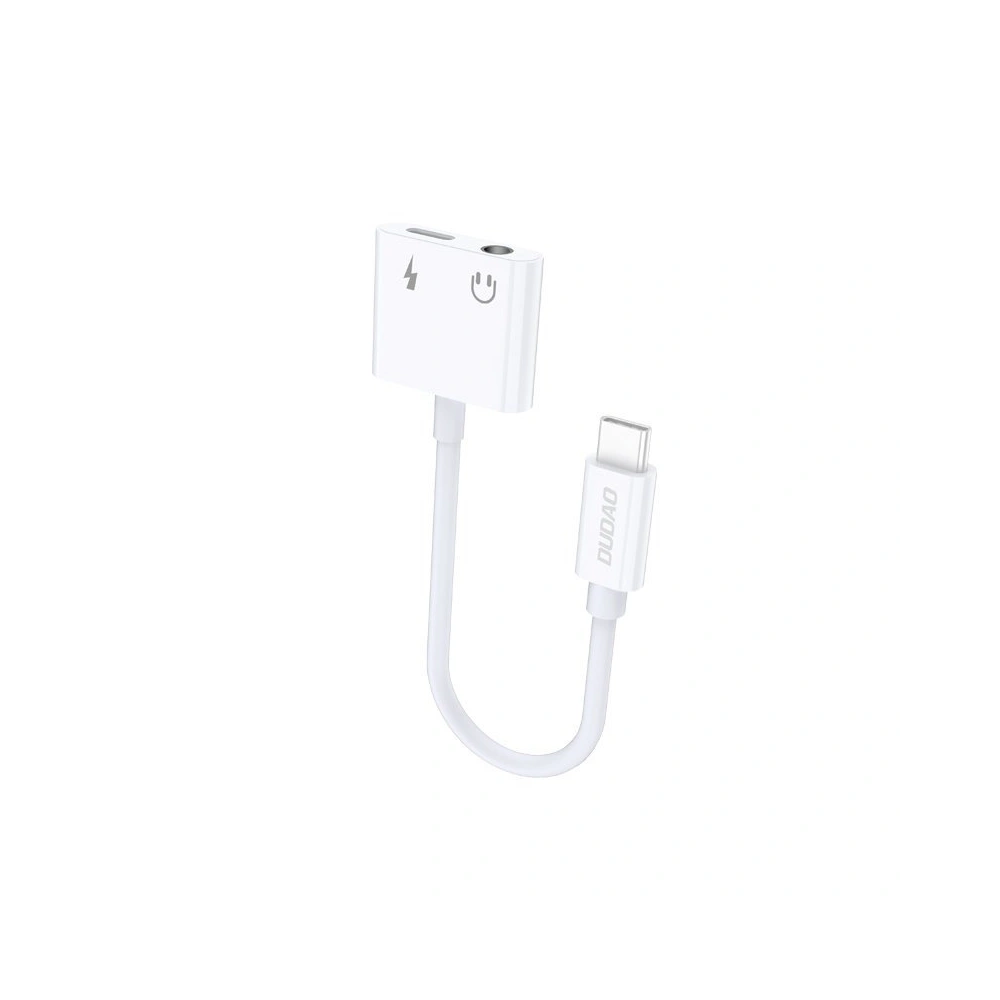 Hurtownia GSM - Adaptér audio Dudao USB-C - USB-C/3,5mm mini jack bílý (L13T) - DDA61 - {ean13} - Hurt