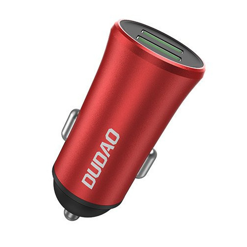Dudao Distributor - 6970379618080 - DDA62 - Dudao 3,4A smart car charger 2x USB red (R6S red) - B2B homescreen