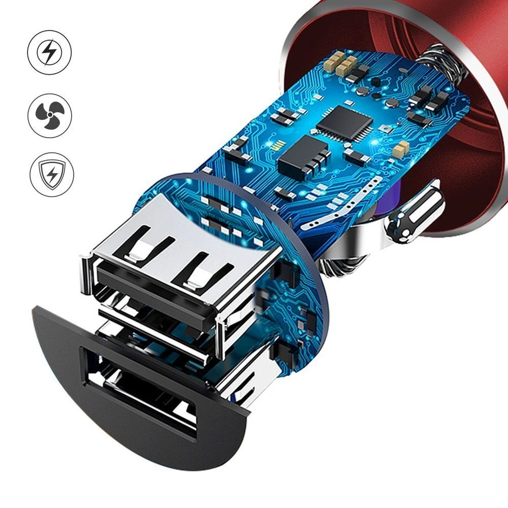 Hurtownia GSM - Autós töltő Dudao 3,4A 2xUSB piros (R6S) - DDA62 - {ean13} - Hurt