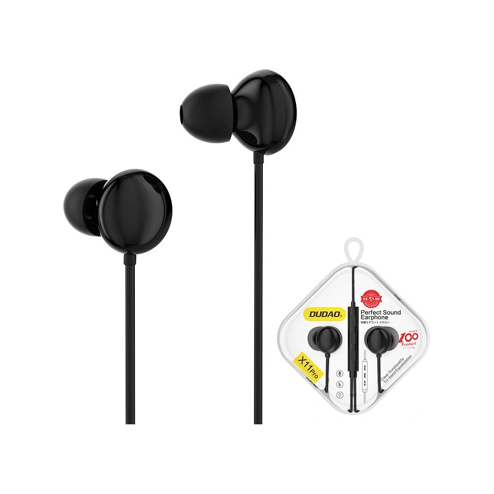 Hurtownia GSM - Sluchátka Dudao s ovladačem a mikrofonem mini jack 3,5mm černá (X11Pro) - DDA63 - {ean13} - Hurt