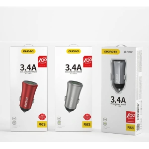 Hurtownia GSM - Auto nabíječka Dudao 3,4A 2xUSB stříbrná (R6S) - DDA64 - {ean13} - Hurt