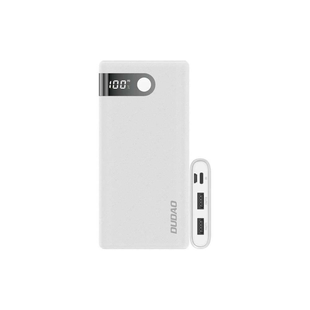 Hurtownia GSM - Powerbank Dudao 10000mAh 2xUSB/USB-C/microUSB 2A ecran LED alb (K9Pro-01) - DDA69 - {ean13} - Hurt