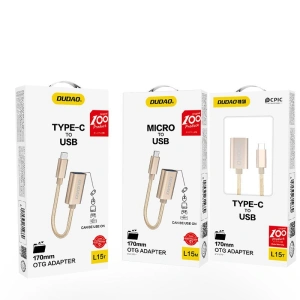 Hurtownia GSM - Adaptér Dudao OTG USB 2.0/USB-C šedý (L15T) - DDA71 - {ean13} - Hurt
