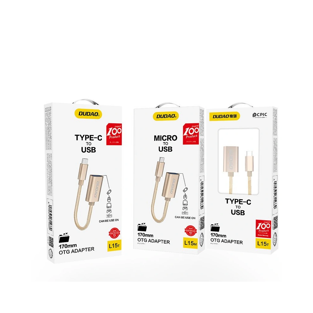 Hurtownia GSM - Adaptér Dudao OTG USB 2.0/USB-C šedý (L15T) - DDA71 - {ean13} - Hurt